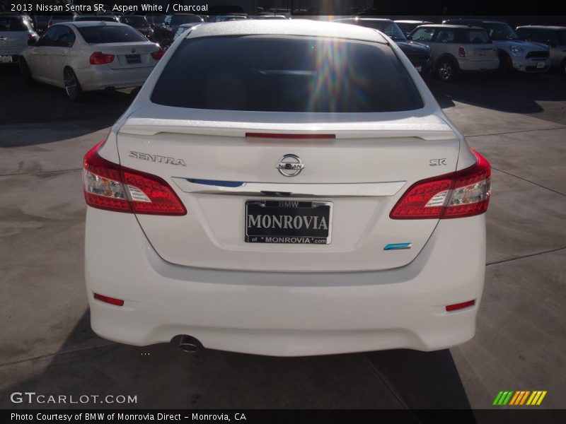 Aspen White / Charcoal 2013 Nissan Sentra SR