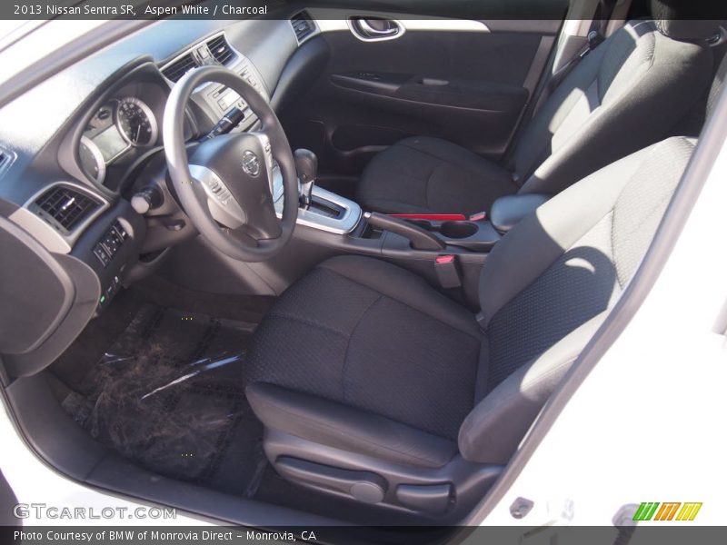 Aspen White / Charcoal 2013 Nissan Sentra SR