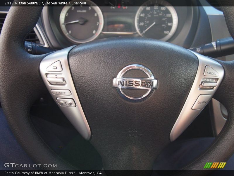 Aspen White / Charcoal 2013 Nissan Sentra SR