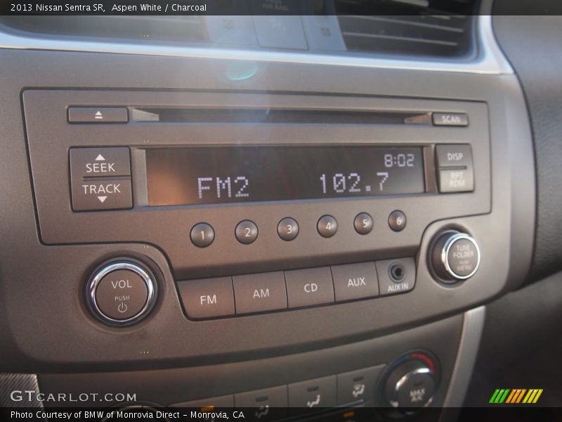 Aspen White / Charcoal 2013 Nissan Sentra SR