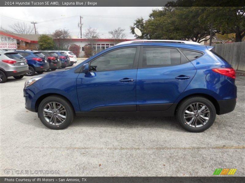 Laguna Blue / Beige 2014 Hyundai Tucson SE AWD
