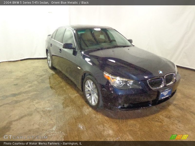Orient Blue Metallic / Black 2004 BMW 5 Series 545i Sedan