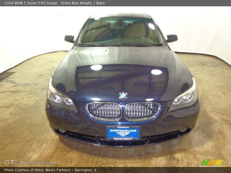Orient Blue Metallic / Black 2004 BMW 5 Series 545i Sedan