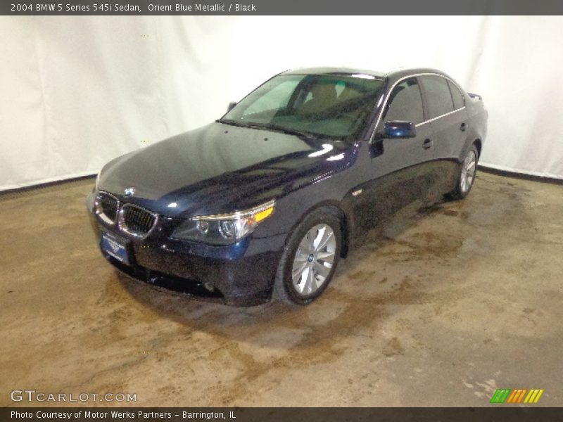 Orient Blue Metallic / Black 2004 BMW 5 Series 545i Sedan