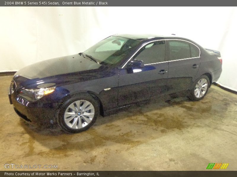 Orient Blue Metallic / Black 2004 BMW 5 Series 545i Sedan