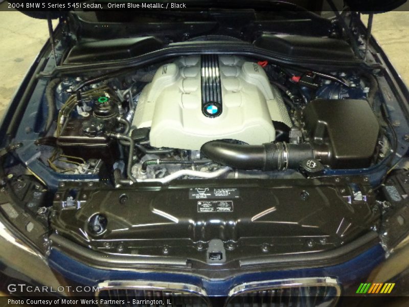 Orient Blue Metallic / Black 2004 BMW 5 Series 545i Sedan