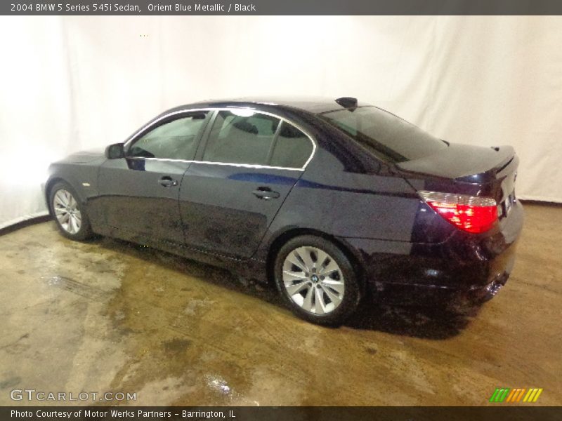 Orient Blue Metallic / Black 2004 BMW 5 Series 545i Sedan