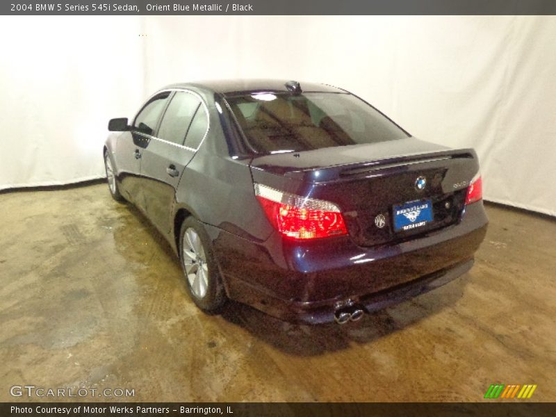 Orient Blue Metallic / Black 2004 BMW 5 Series 545i Sedan