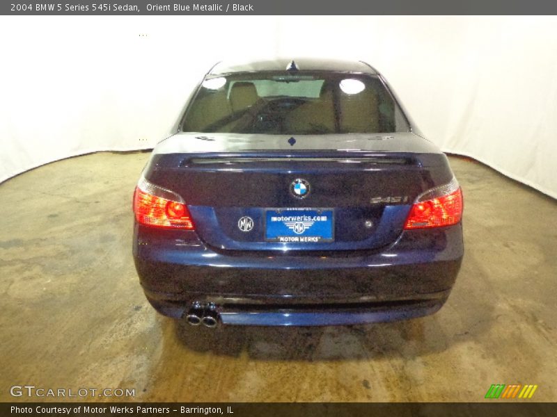 Orient Blue Metallic / Black 2004 BMW 5 Series 545i Sedan