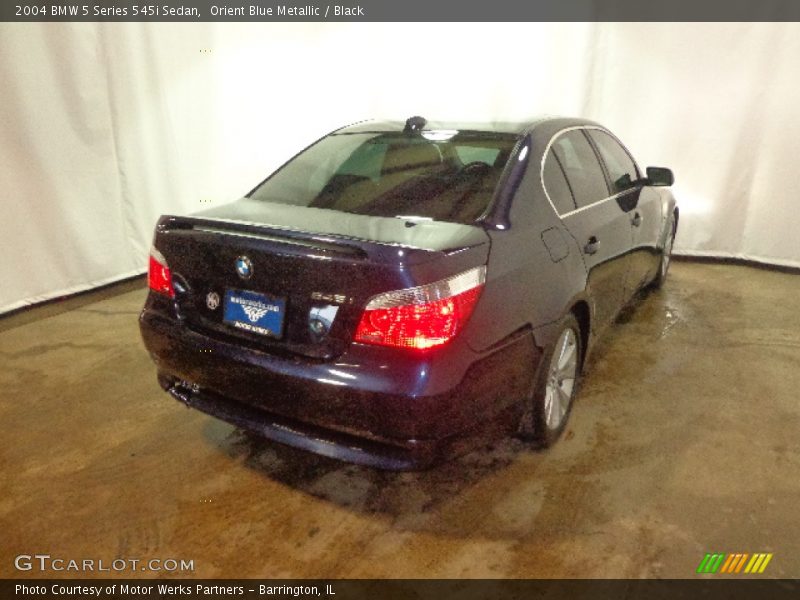 Orient Blue Metallic / Black 2004 BMW 5 Series 545i Sedan