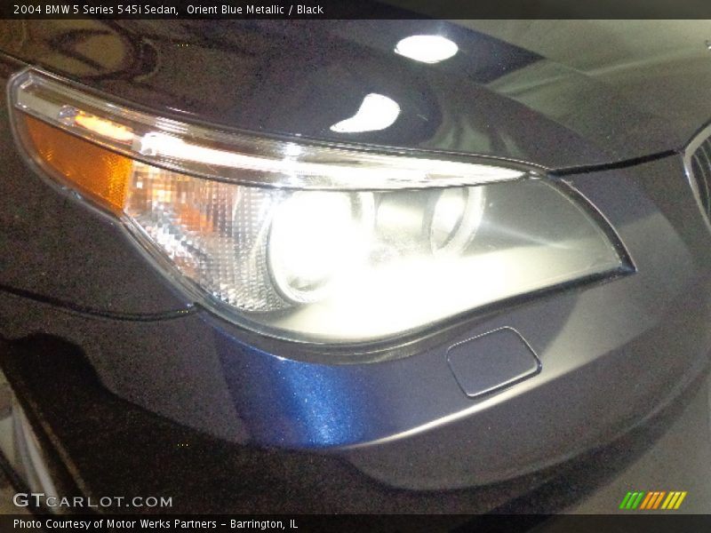 Orient Blue Metallic / Black 2004 BMW 5 Series 545i Sedan