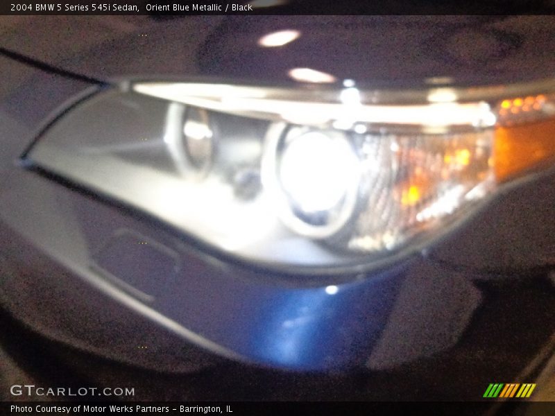 Orient Blue Metallic / Black 2004 BMW 5 Series 545i Sedan