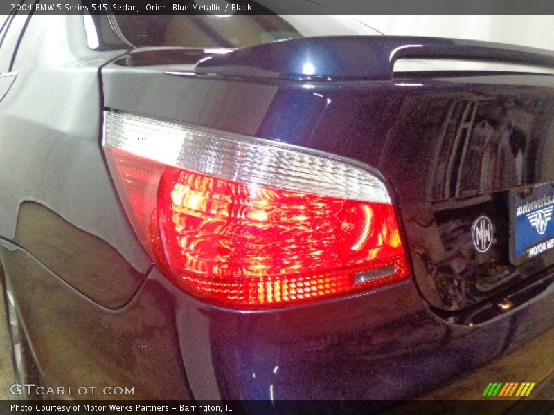 Orient Blue Metallic / Black 2004 BMW 5 Series 545i Sedan