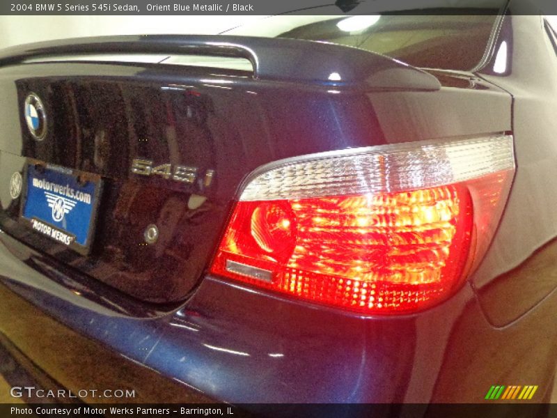 Orient Blue Metallic / Black 2004 BMW 5 Series 545i Sedan