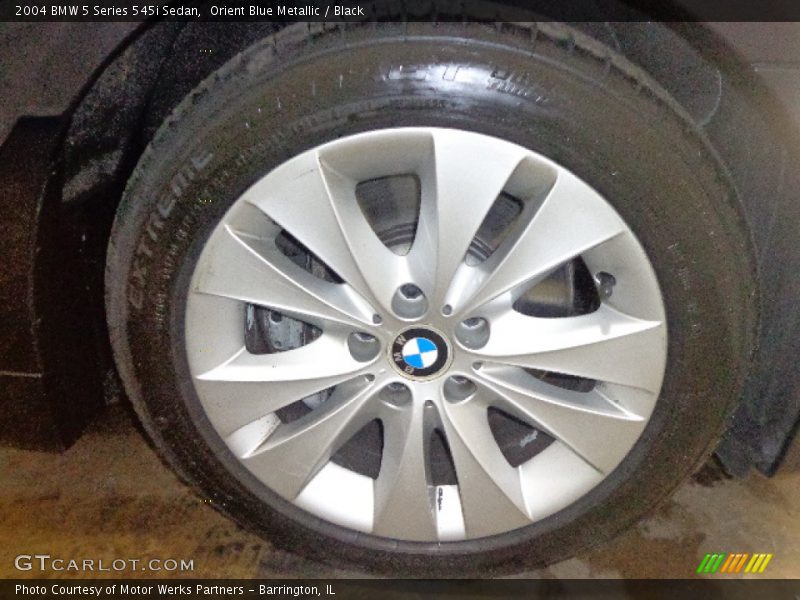 Orient Blue Metallic / Black 2004 BMW 5 Series 545i Sedan