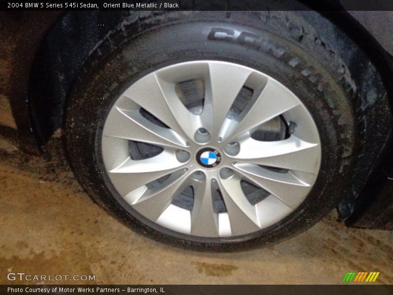Orient Blue Metallic / Black 2004 BMW 5 Series 545i Sedan