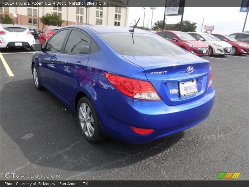 Marathon Blue / Gray 2014 Hyundai Accent GLS 4 Door