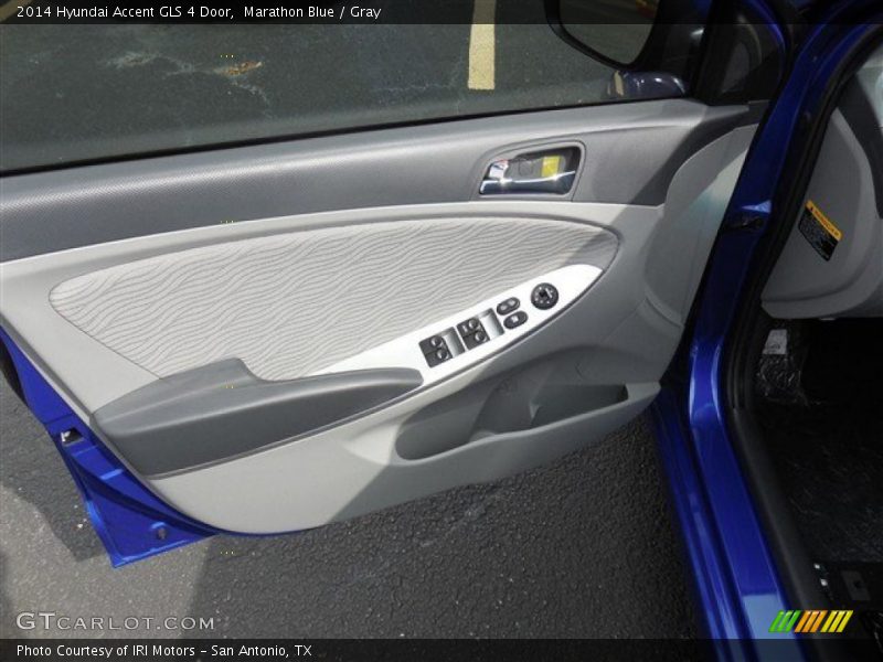 Marathon Blue / Gray 2014 Hyundai Accent GLS 4 Door