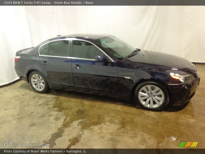 Orient Blue Metallic / Black 2004 BMW 5 Series 545i Sedan