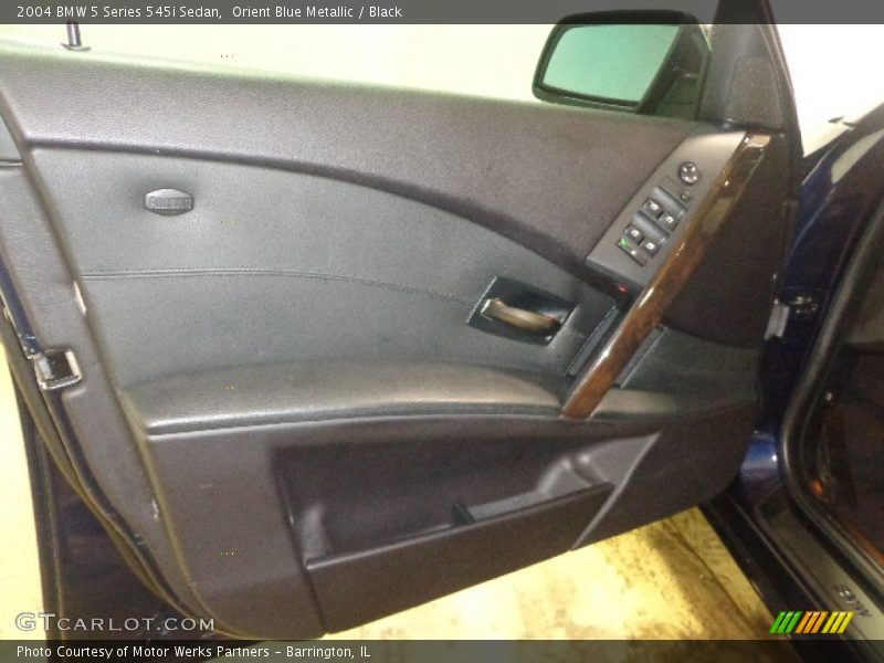 Orient Blue Metallic / Black 2004 BMW 5 Series 545i Sedan