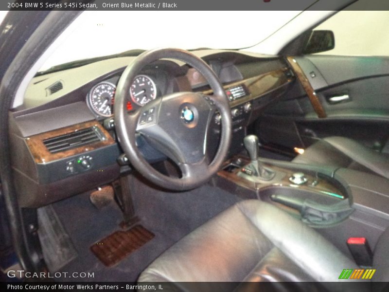 Orient Blue Metallic / Black 2004 BMW 5 Series 545i Sedan