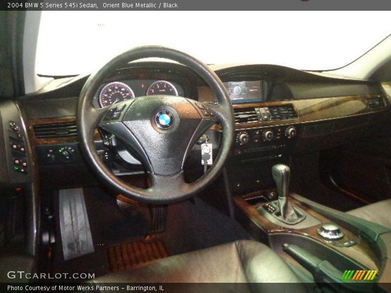 Orient Blue Metallic / Black 2004 BMW 5 Series 545i Sedan