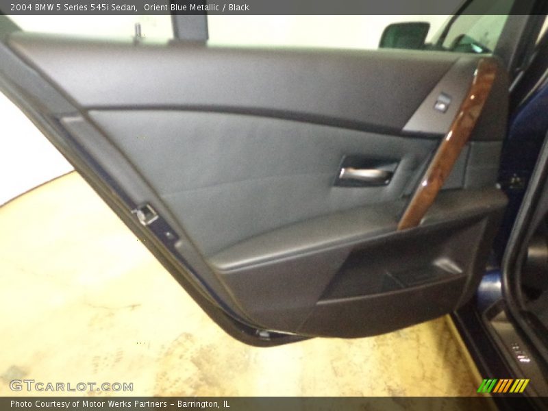 Orient Blue Metallic / Black 2004 BMW 5 Series 545i Sedan