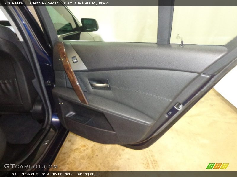 Orient Blue Metallic / Black 2004 BMW 5 Series 545i Sedan