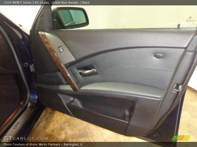 Orient Blue Metallic / Black 2004 BMW 5 Series 545i Sedan