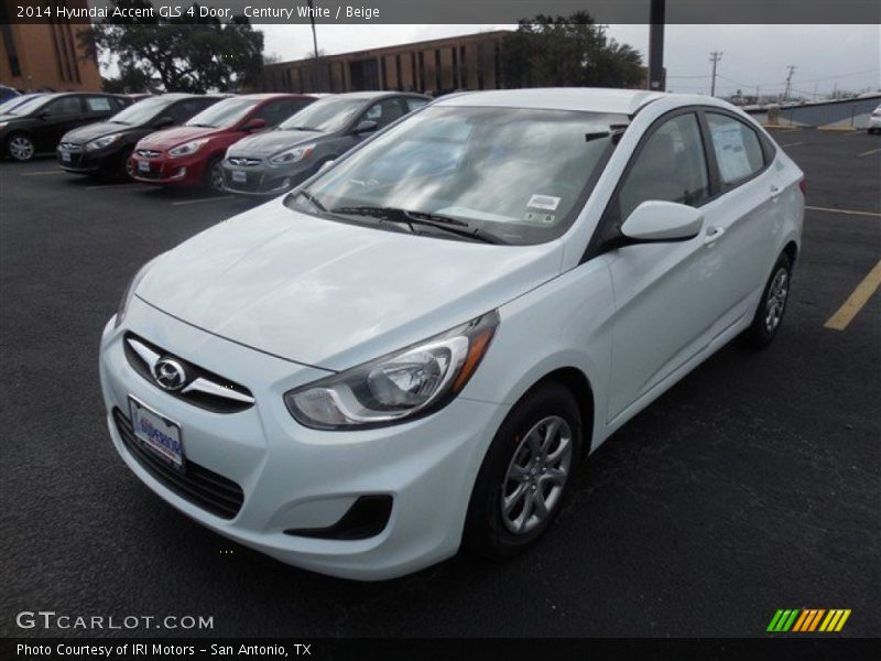 Century White / Beige 2014 Hyundai Accent GLS 4 Door