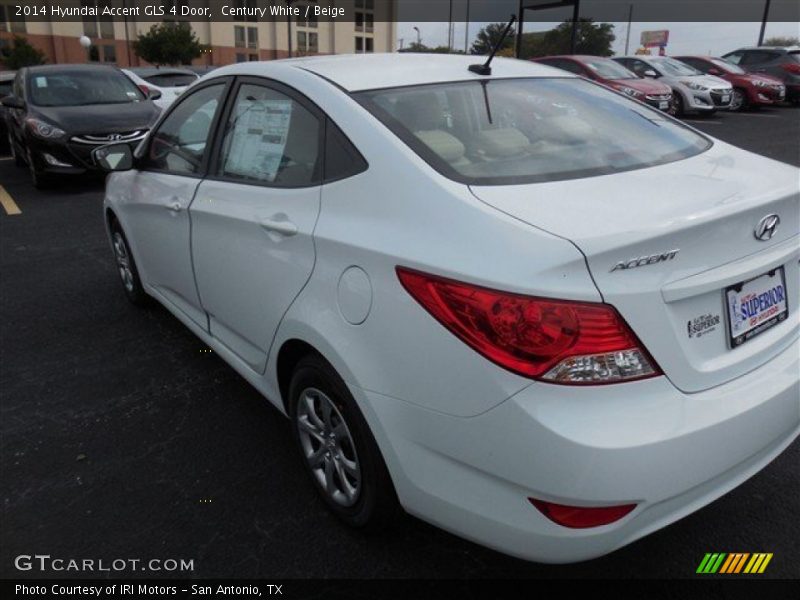 Century White / Beige 2014 Hyundai Accent GLS 4 Door