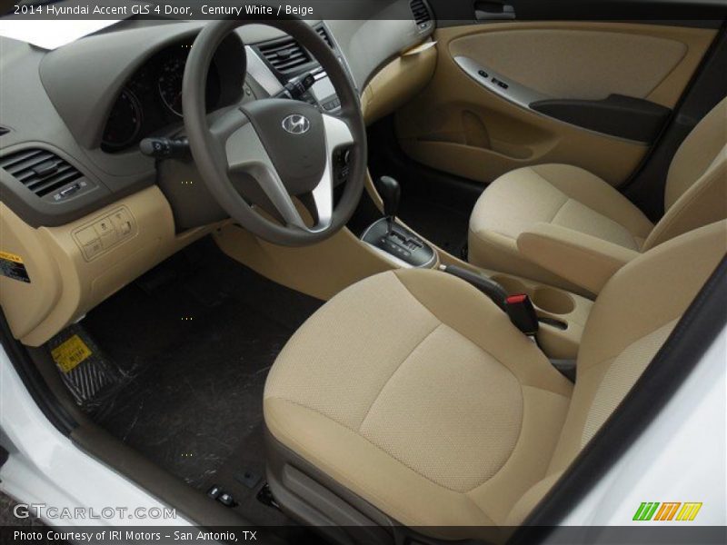 Beige Interior - 2014 Accent GLS 4 Door 