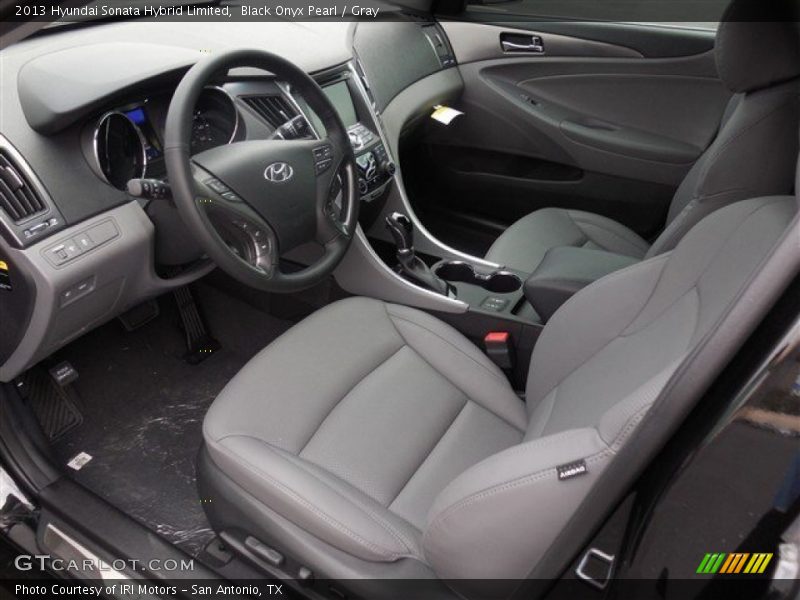 Black Onyx Pearl / Gray 2013 Hyundai Sonata Hybrid Limited