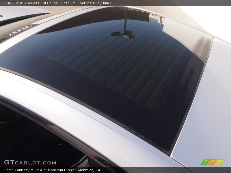 Titanium Silver Metallic / Black 2007 BMW 6 Series 650i Coupe