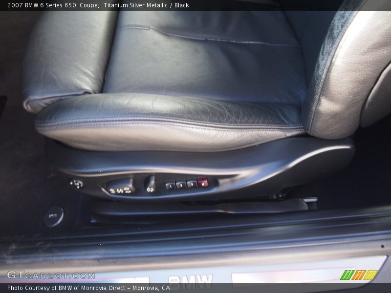 Titanium Silver Metallic / Black 2007 BMW 6 Series 650i Coupe