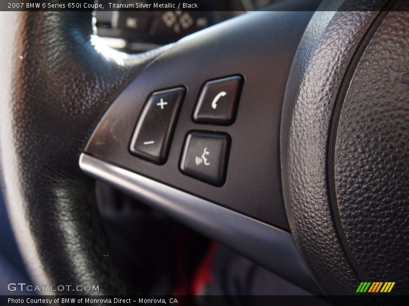 Titanium Silver Metallic / Black 2007 BMW 6 Series 650i Coupe