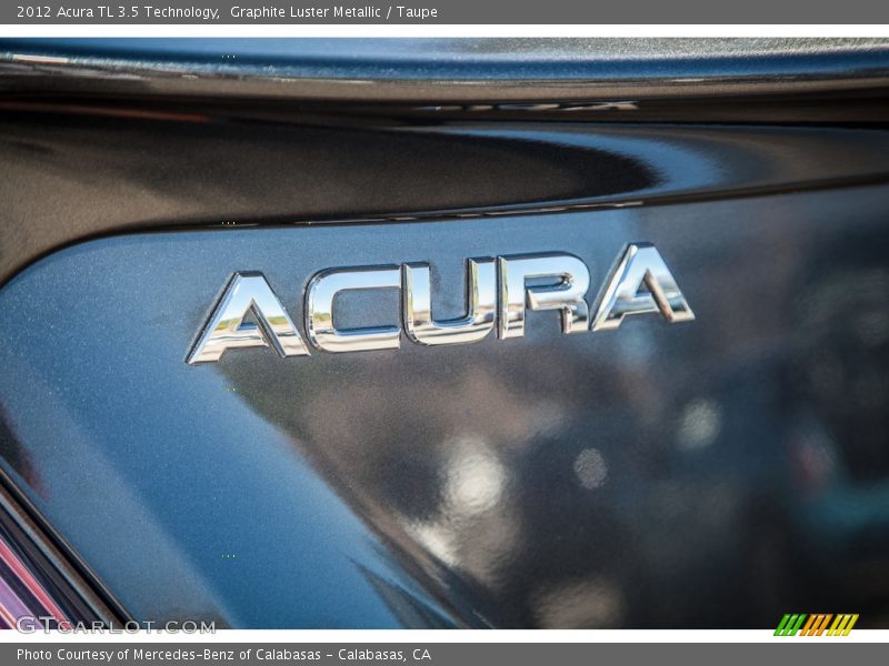 Graphite Luster Metallic / Taupe 2012 Acura TL 3.5 Technology
