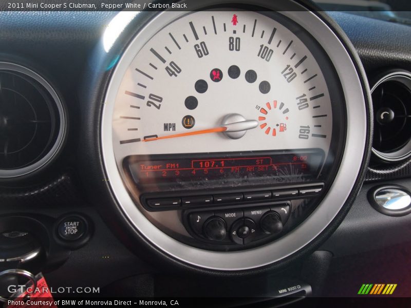 Pepper White / Carbon Black 2011 Mini Cooper S Clubman