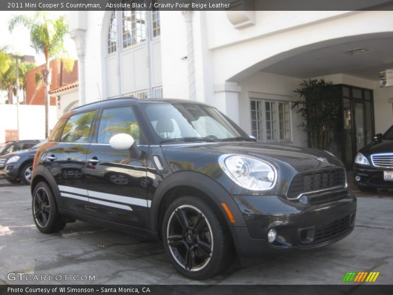 Absolute Black / Gravity Polar Beige Leather 2011 Mini Cooper S Countryman