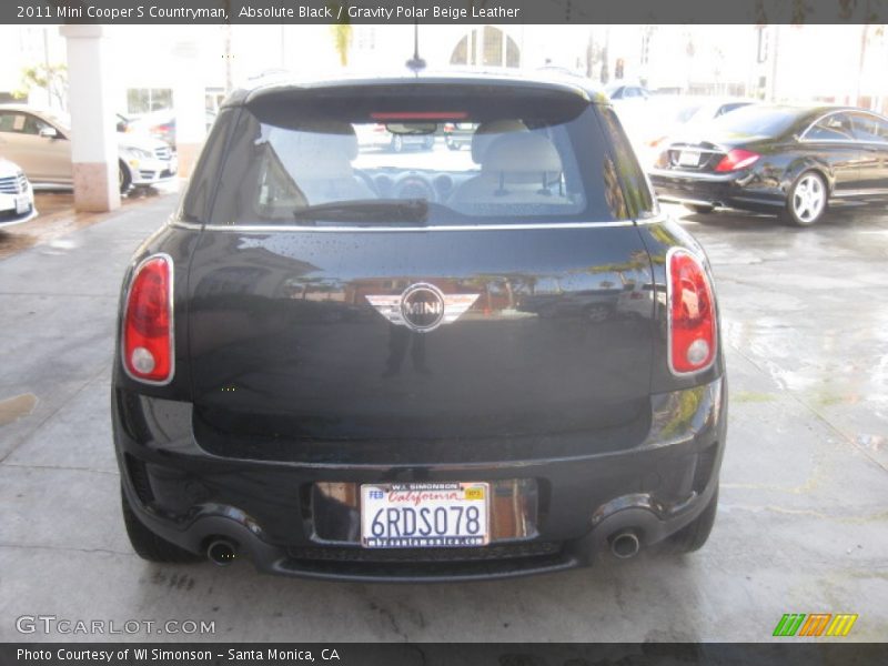 Absolute Black / Gravity Polar Beige Leather 2011 Mini Cooper S Countryman