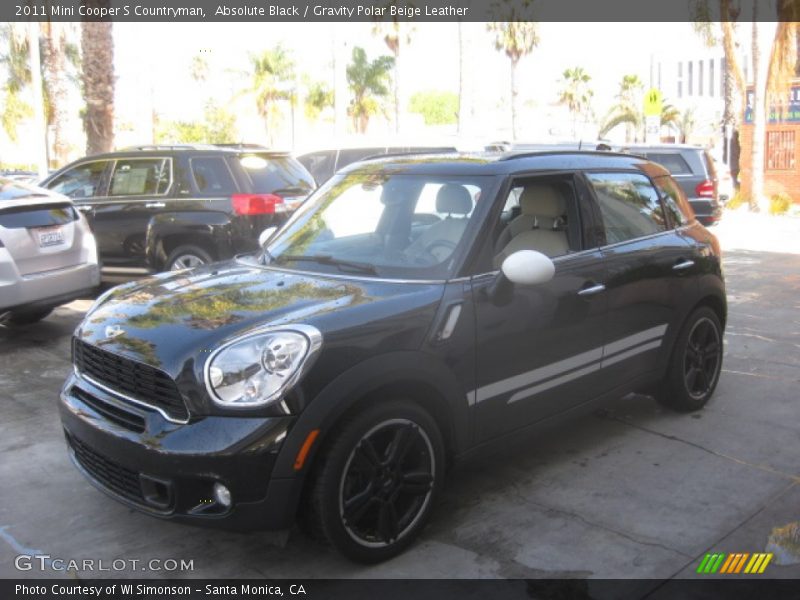Absolute Black / Gravity Polar Beige Leather 2011 Mini Cooper S Countryman