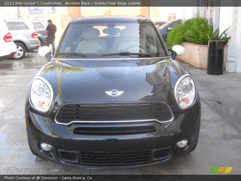 Absolute Black / Gravity Polar Beige Leather 2011 Mini Cooper S Countryman