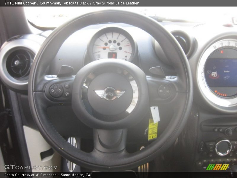 Absolute Black / Gravity Polar Beige Leather 2011 Mini Cooper S Countryman