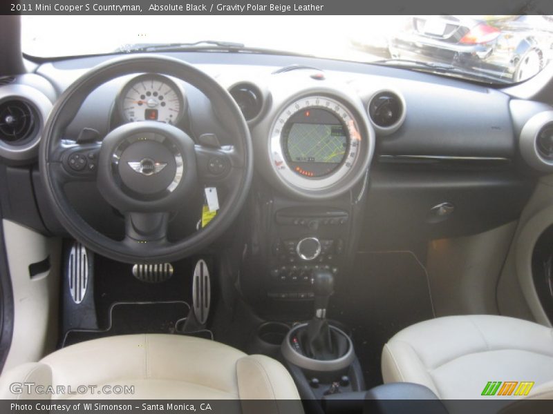 Absolute Black / Gravity Polar Beige Leather 2011 Mini Cooper S Countryman