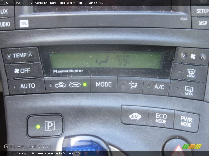 Barcelona Red Metallic / Dark Gray 2011 Toyota Prius Hybrid IV