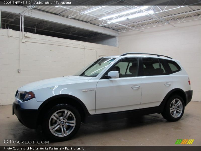 Alpine White / Terracotta 2005 BMW X3 3.0i