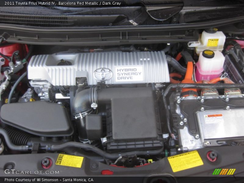 Barcelona Red Metallic / Dark Gray 2011 Toyota Prius Hybrid IV