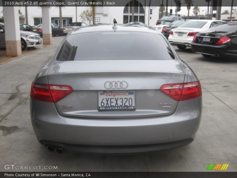Quartz Gray Metallic / Black 2010 Audi A5 2.0T quattro Coupe