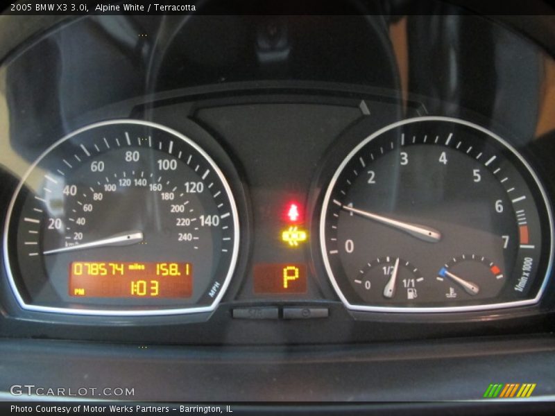 Alpine White / Terracotta 2005 BMW X3 3.0i