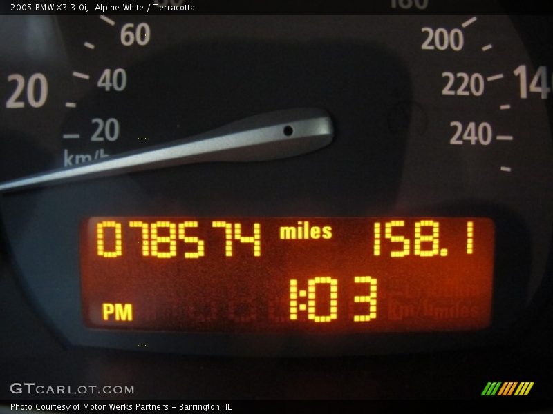 Alpine White / Terracotta 2005 BMW X3 3.0i